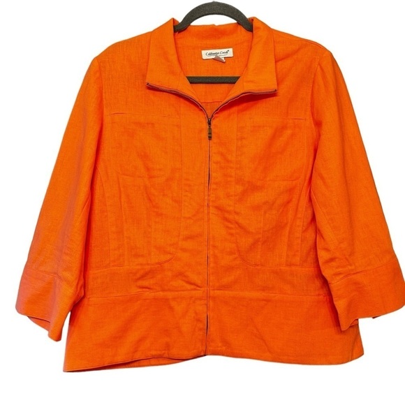 Coldwater Creek Linen Blend Jacket 12 - Picture 3 of 11